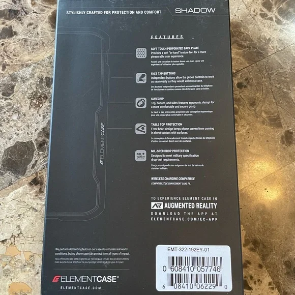 New Element case military spec drop tested iPhone XS case black - Picture 2 of 5